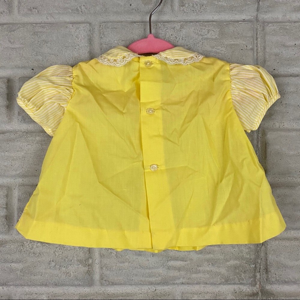 Vintage Baby Girl Dress Size 0-3 Months Yellow - Picture 6 of 6